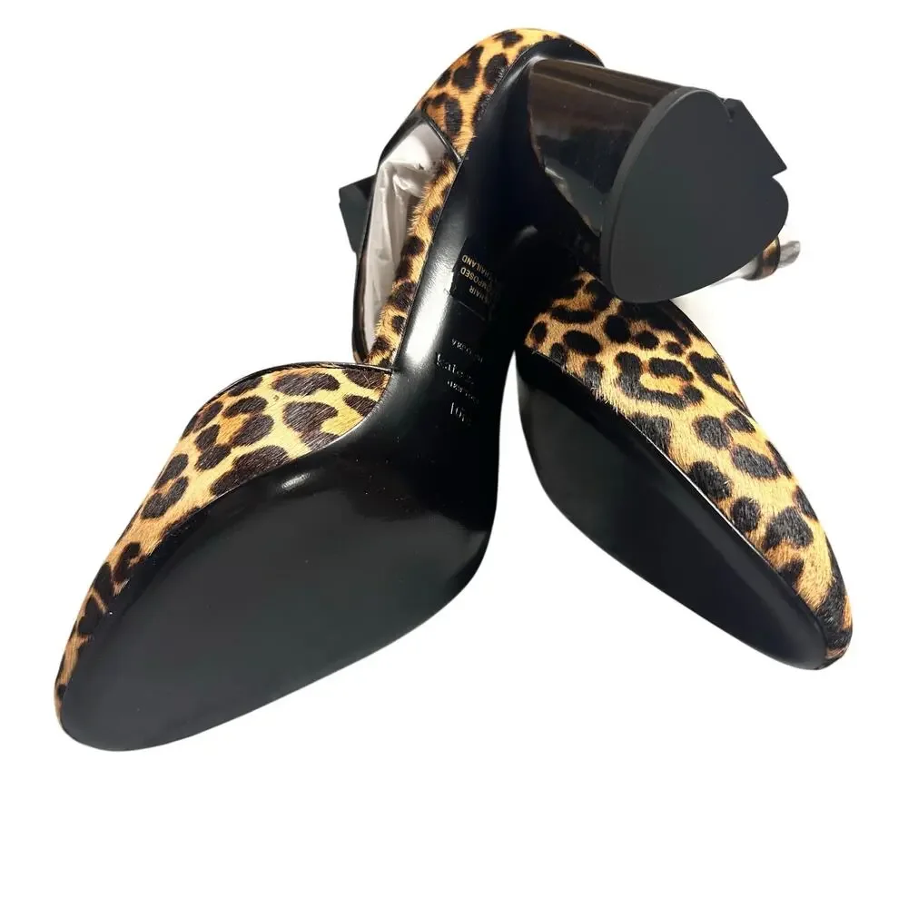 Kate Spade Serene Leopard Calf Hair Heels Size 9.5 NIB